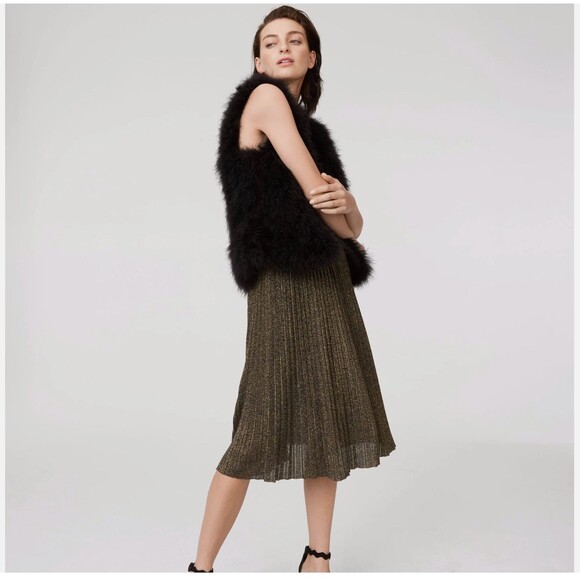 Club Monaco Vest Womens S Violet Feather Open Front Gilet Rock Punk Glam $198 - Picture 2 of 16